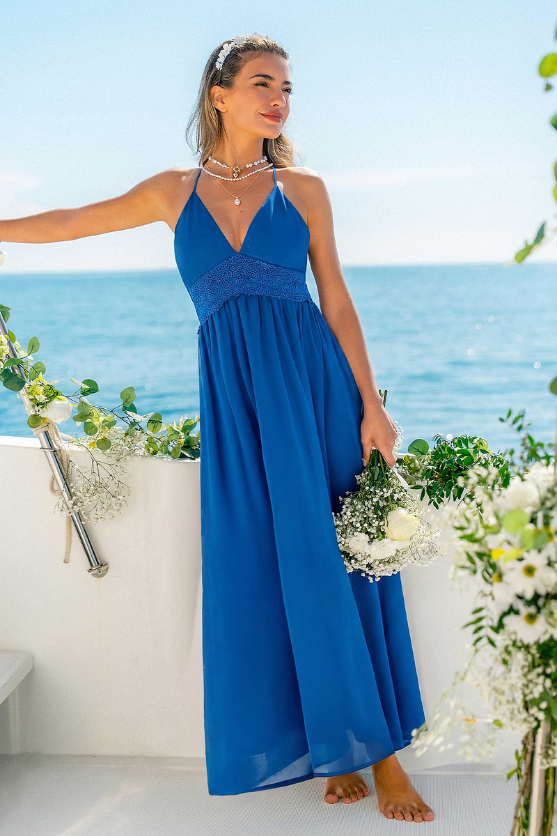 Go Big Blue Maxi Dress