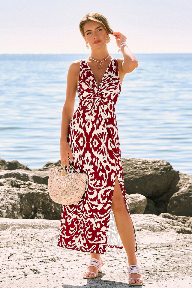 red sea midi dress Sea NY LUCILLE LIBERTY PRINT MIDI DRESS