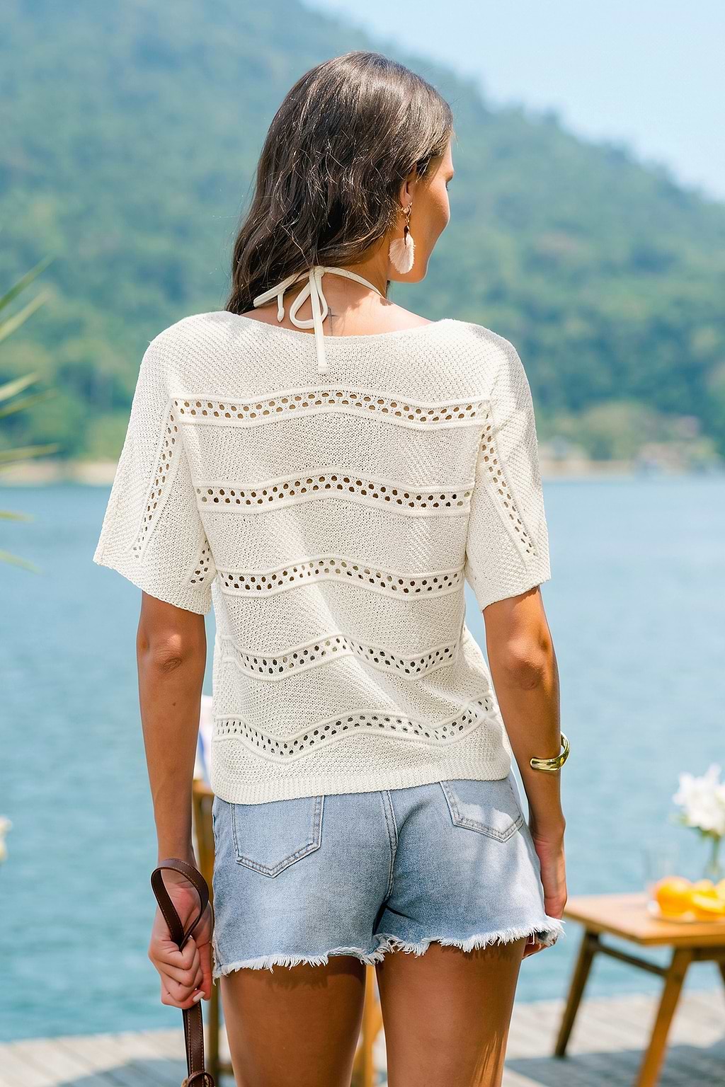 Calm Day Beige Cover-Up Top