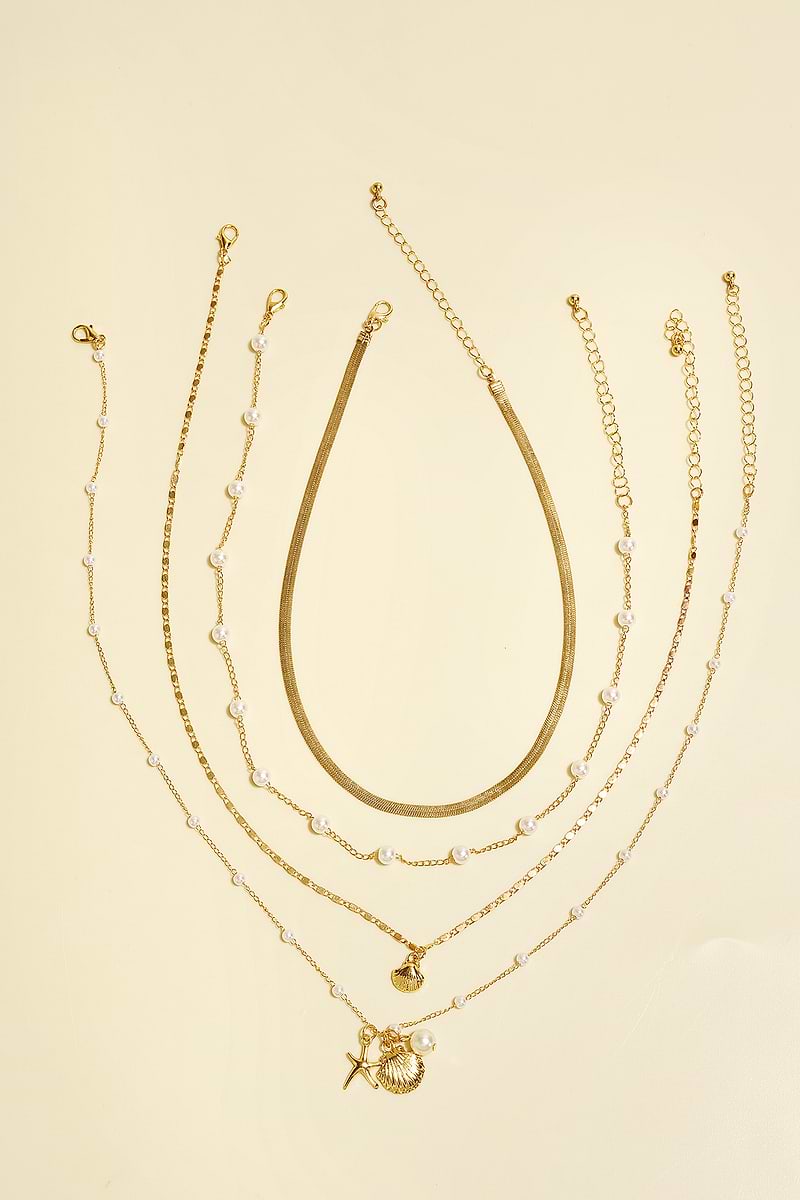 Coast Is Clear Gold-Tone Necklace Set