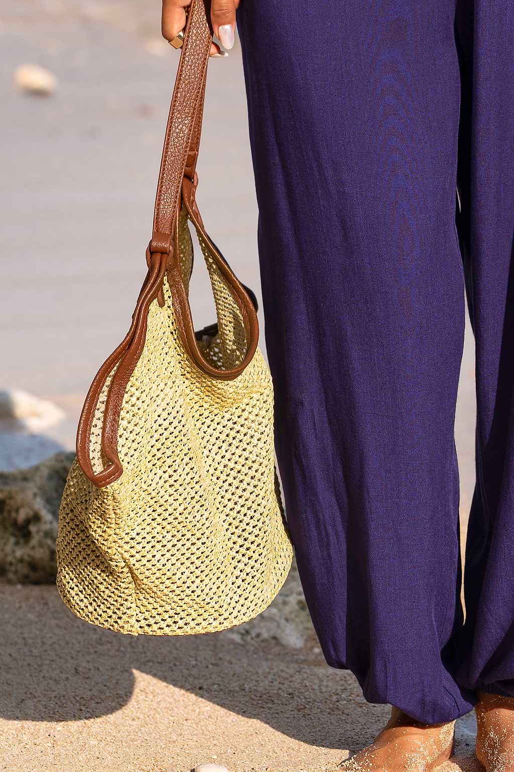 Coast Along Straw Bag