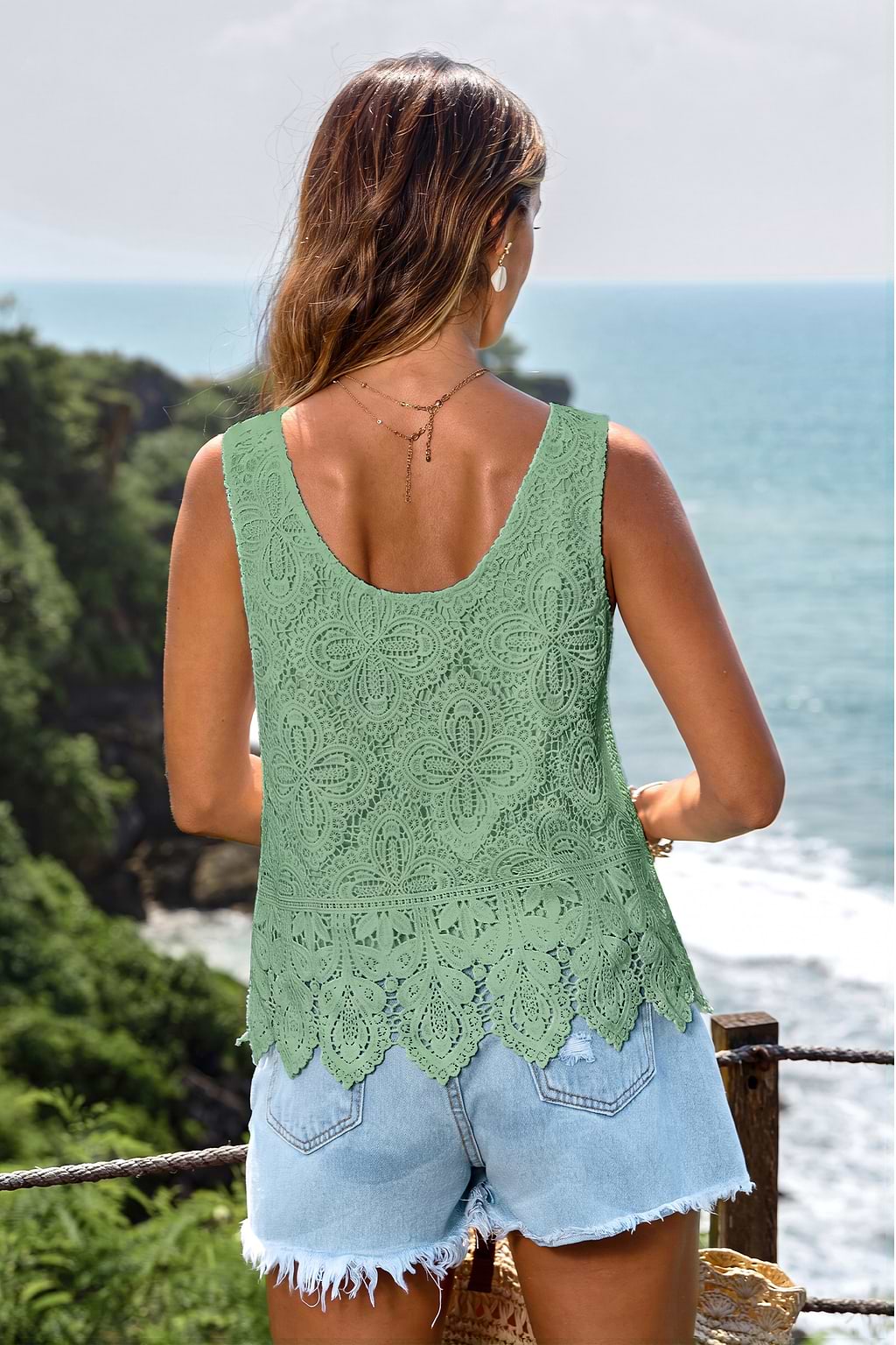 Seabreeze Social Green Top