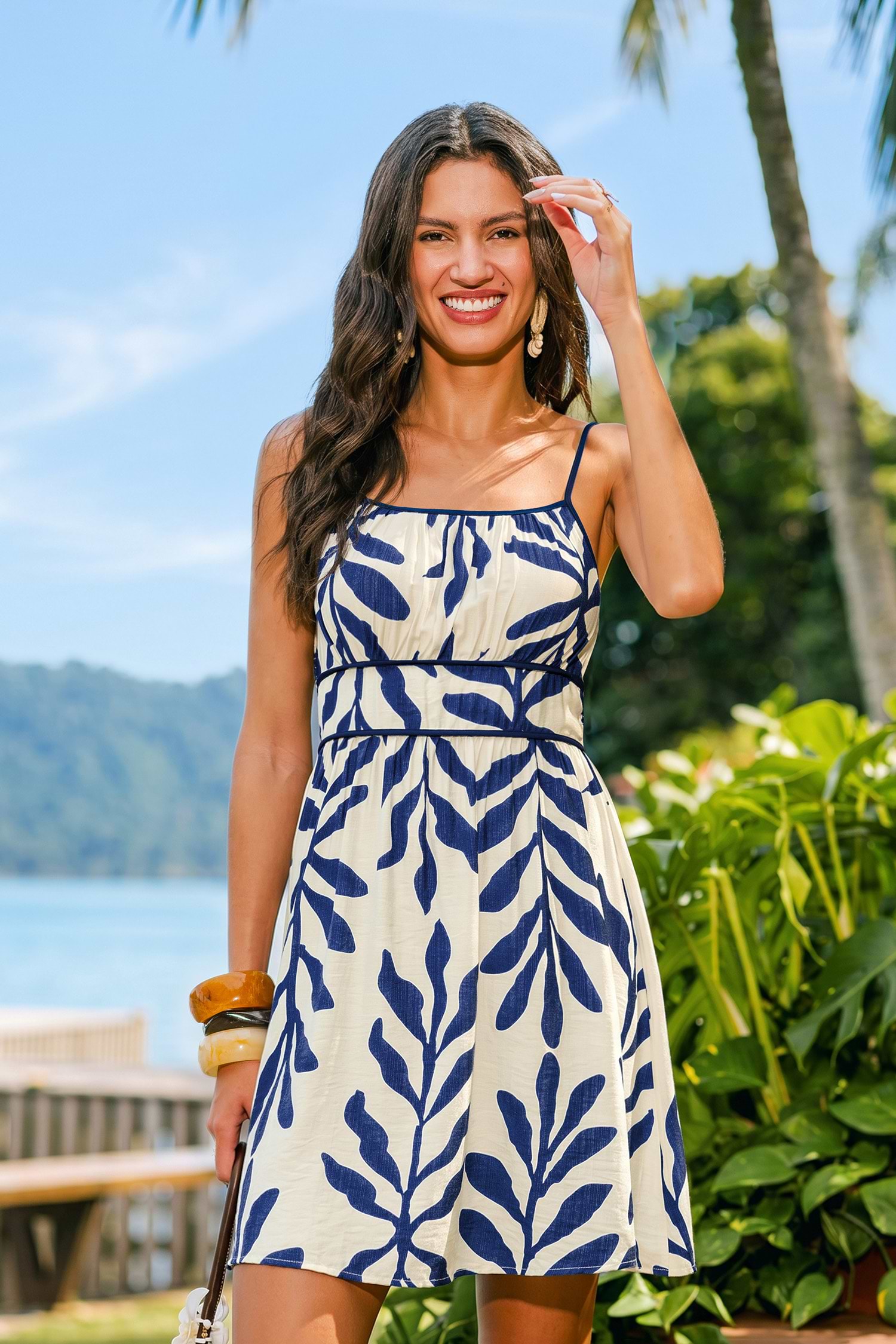 CUPSHE Women's Split Lace Up Slip Zebra Print Sleeveless Thin