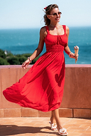Maiden Red Maxi Dress