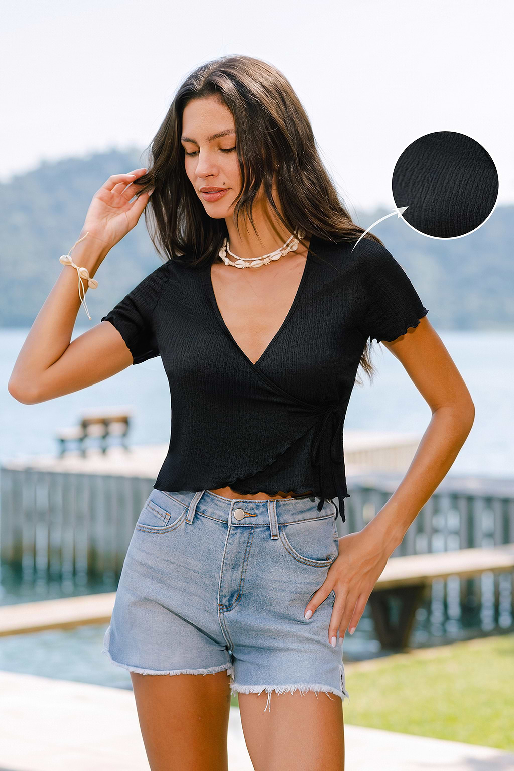 Buen presagio  camiseta negra