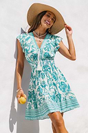 Zomerse bloemen mini jurk