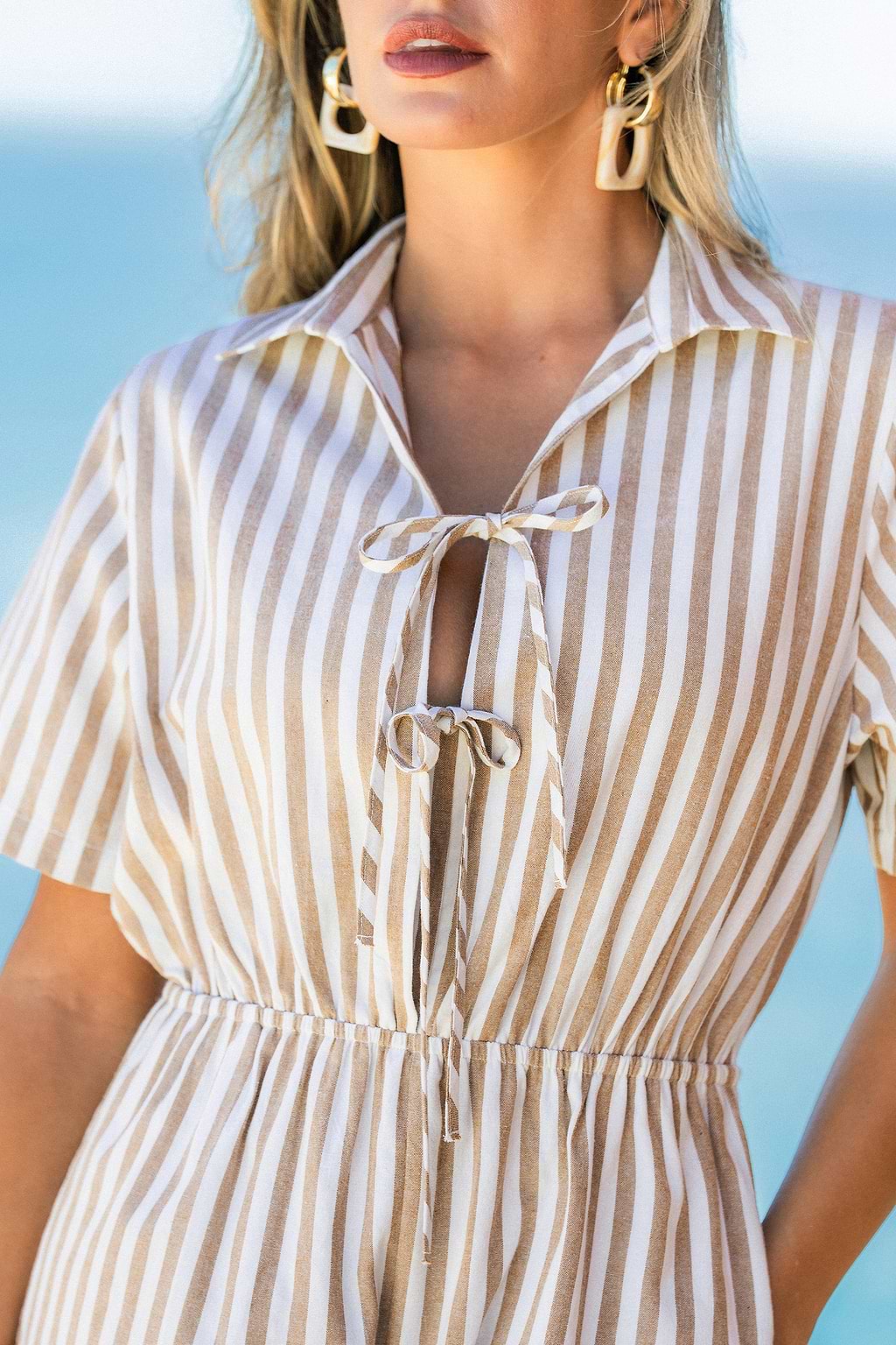 Riviera State Striped Playsuit
