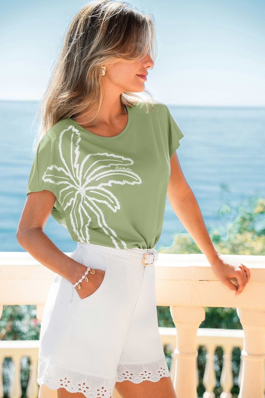 Palm Path Graphic Tee