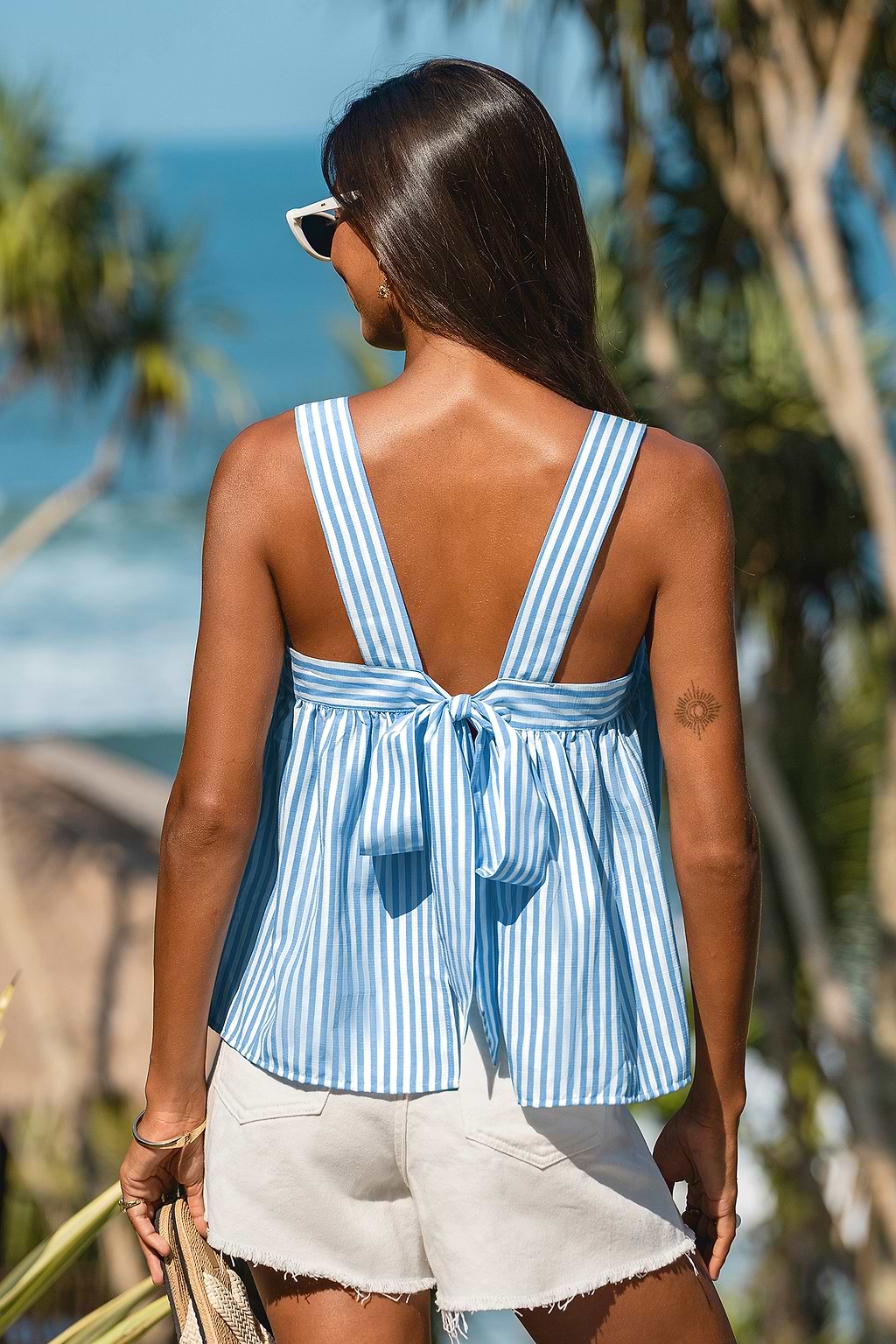 Top a righe coordinato