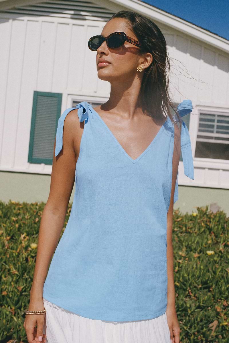 Lost Track of Time Blue Top