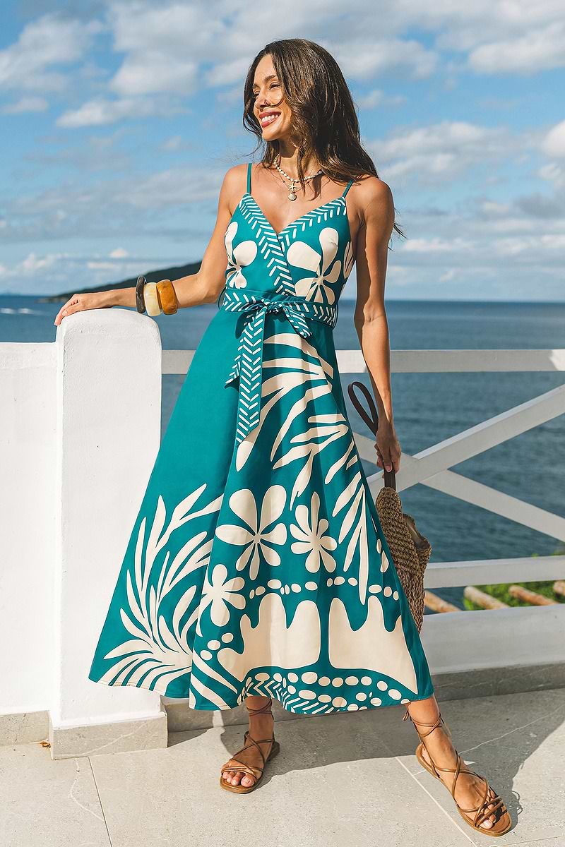 Road Trip Tropical Maxi Dress