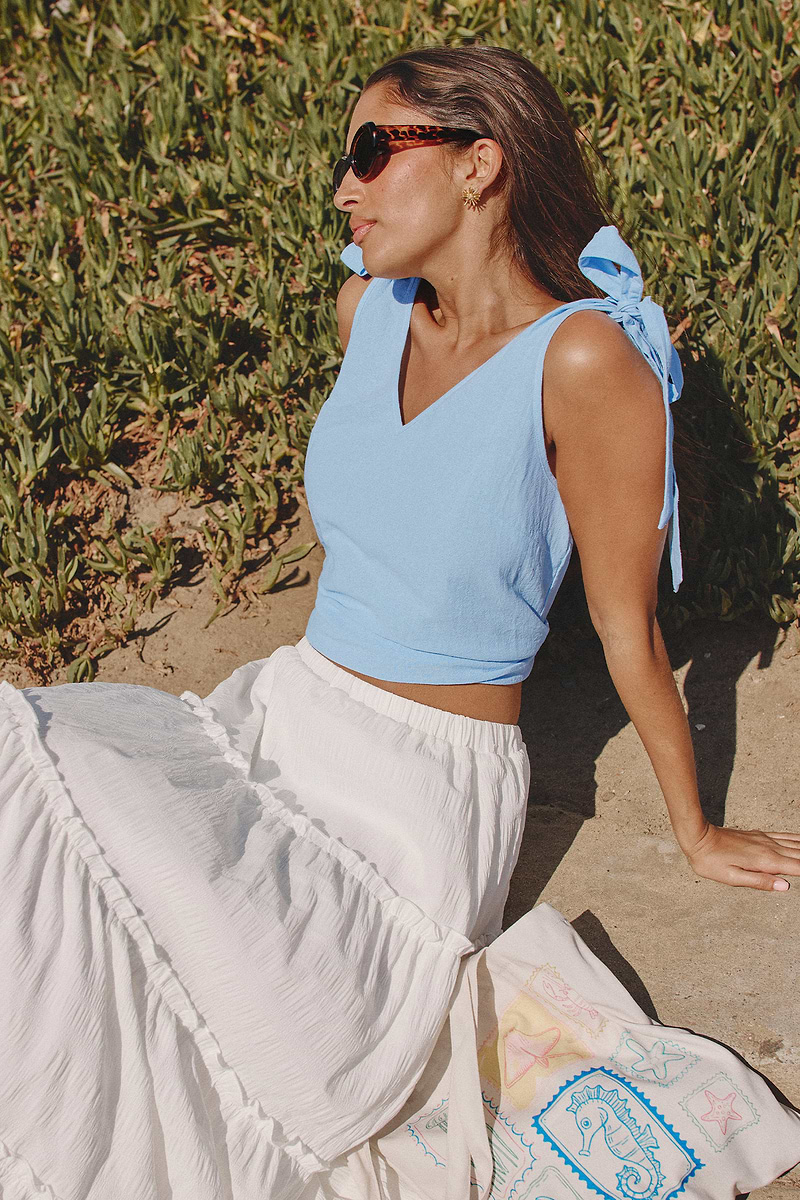 Lost Track of Time Blue Top