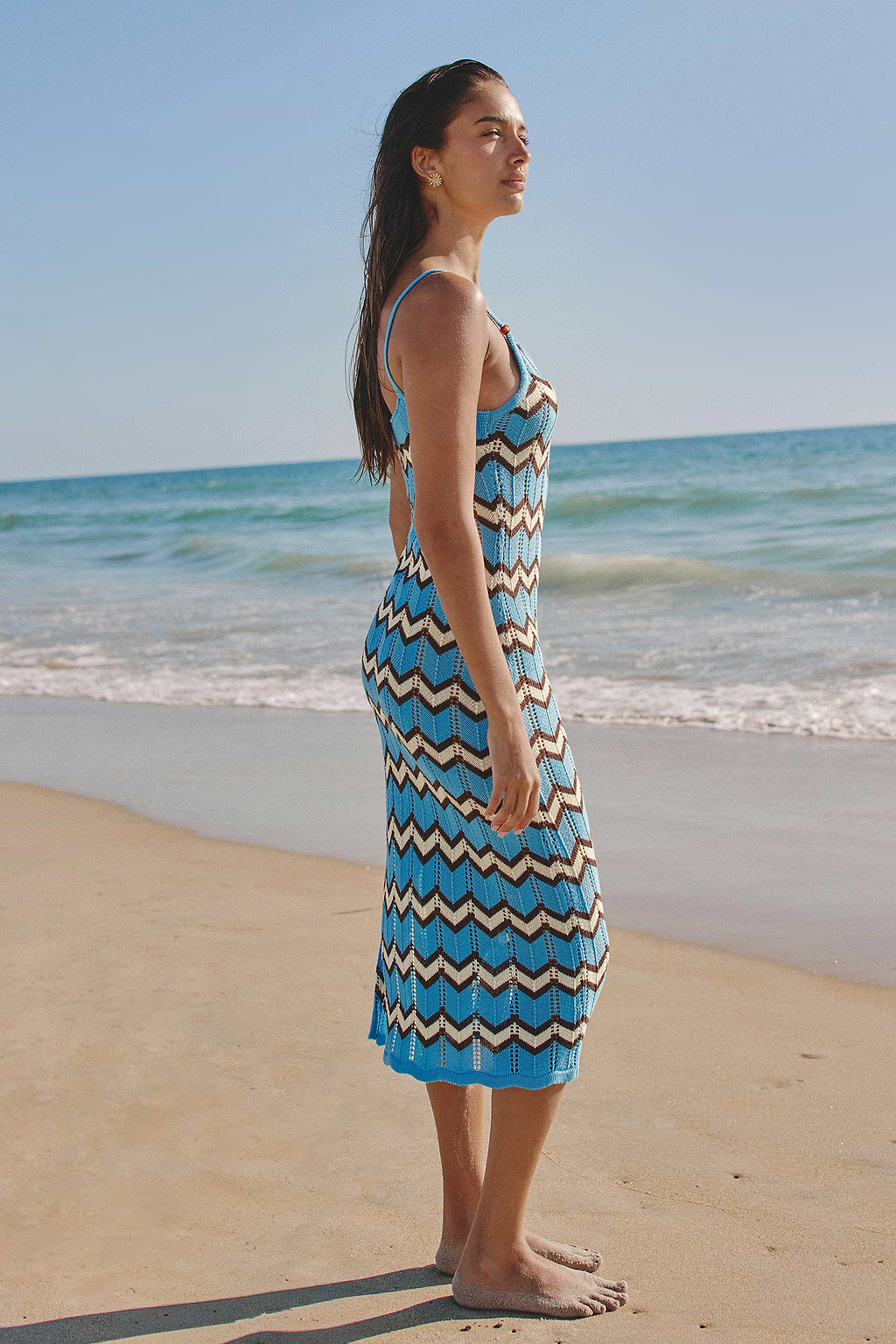 Perfect Weather Striped Cover-Up Midi Dress