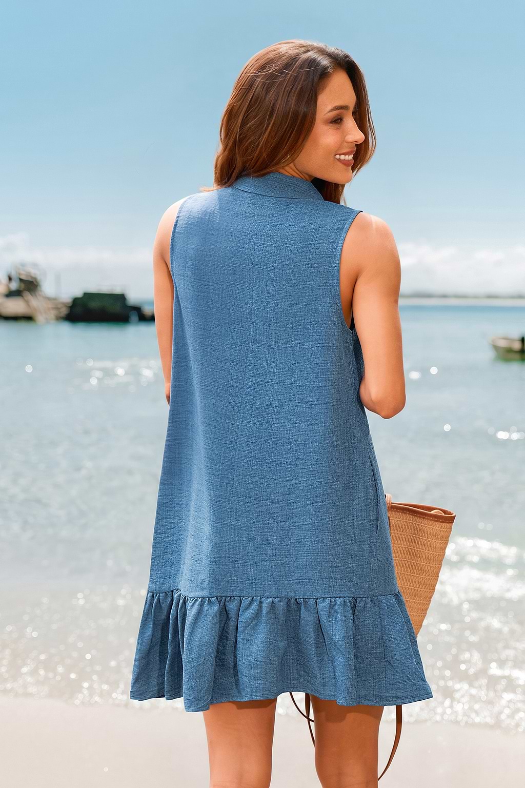 Harbor Island Blue Mini Dress