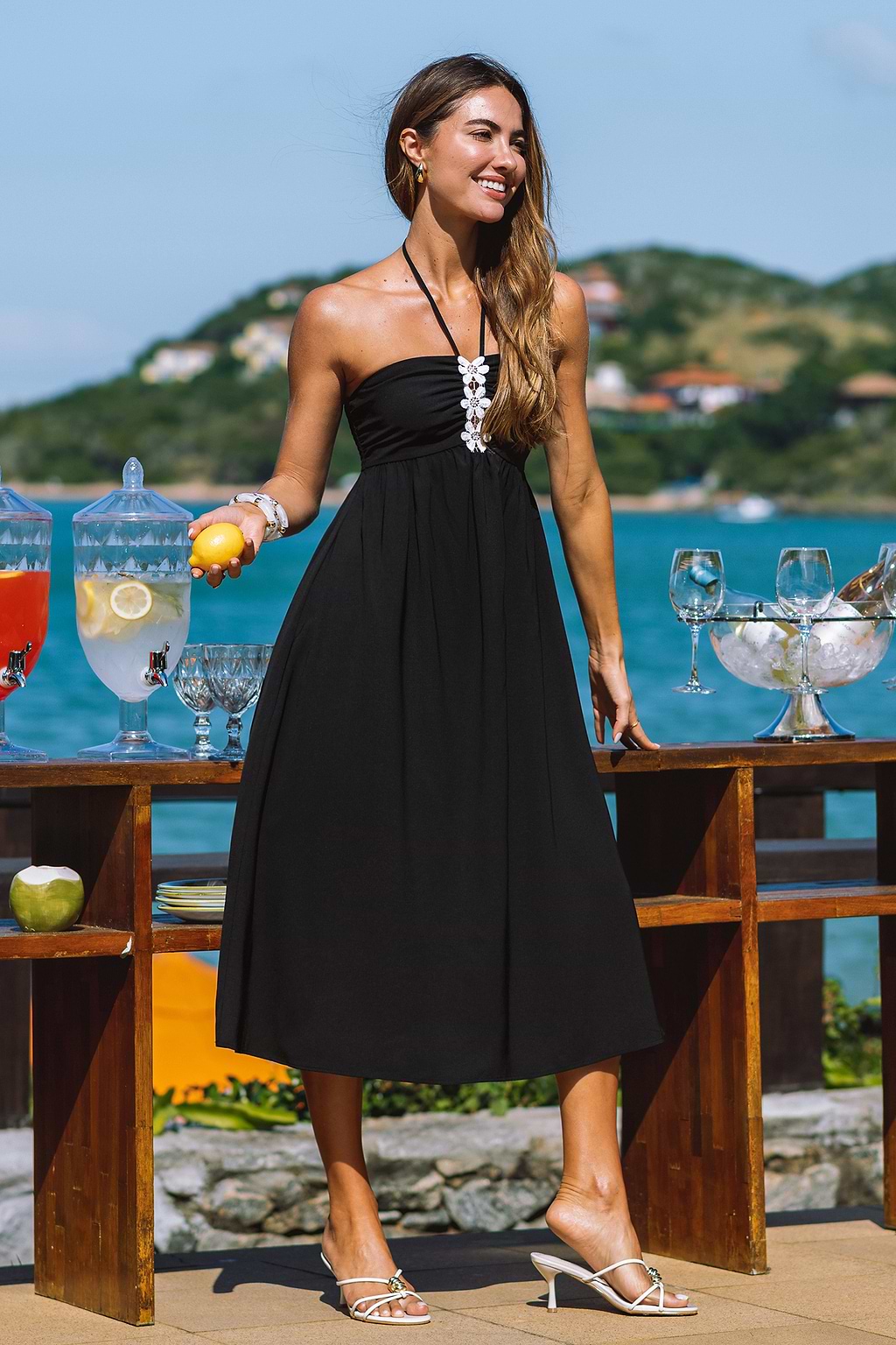 High Hopes Black Midi Dress