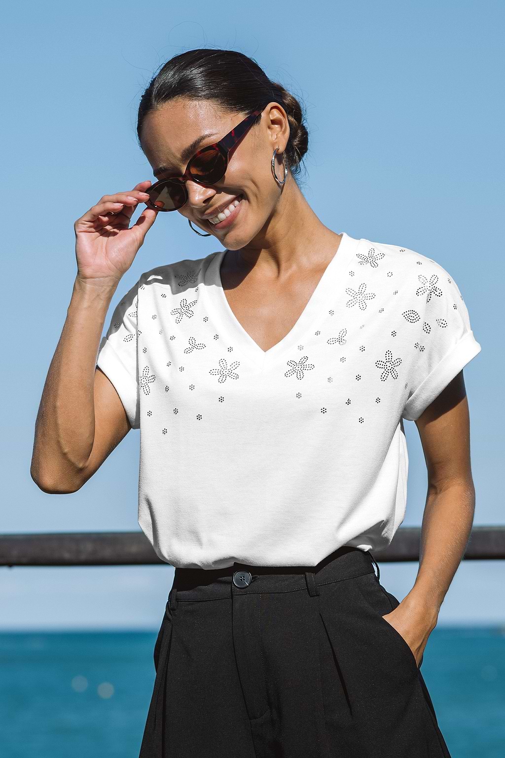 New Spin White Tee