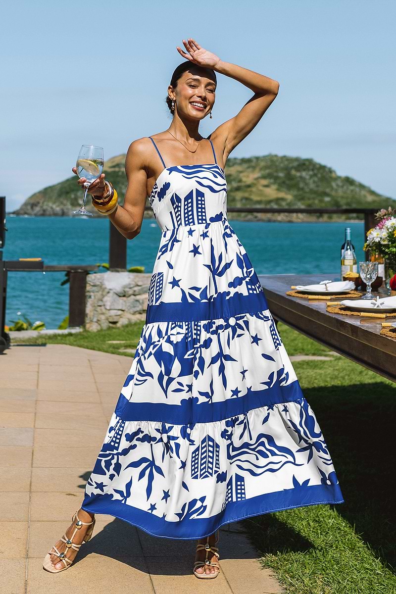 Heating Up Tropical Maxi Dress