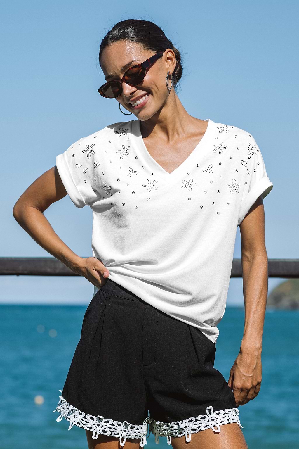 New Spin White Tee