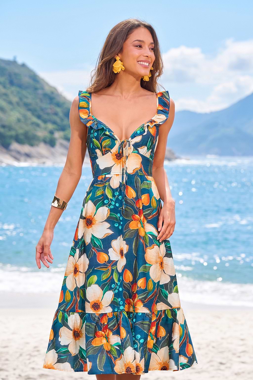 Wild Romance Floral Midi Dress