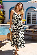 Stay Sweet Abstracte Midi Jurk