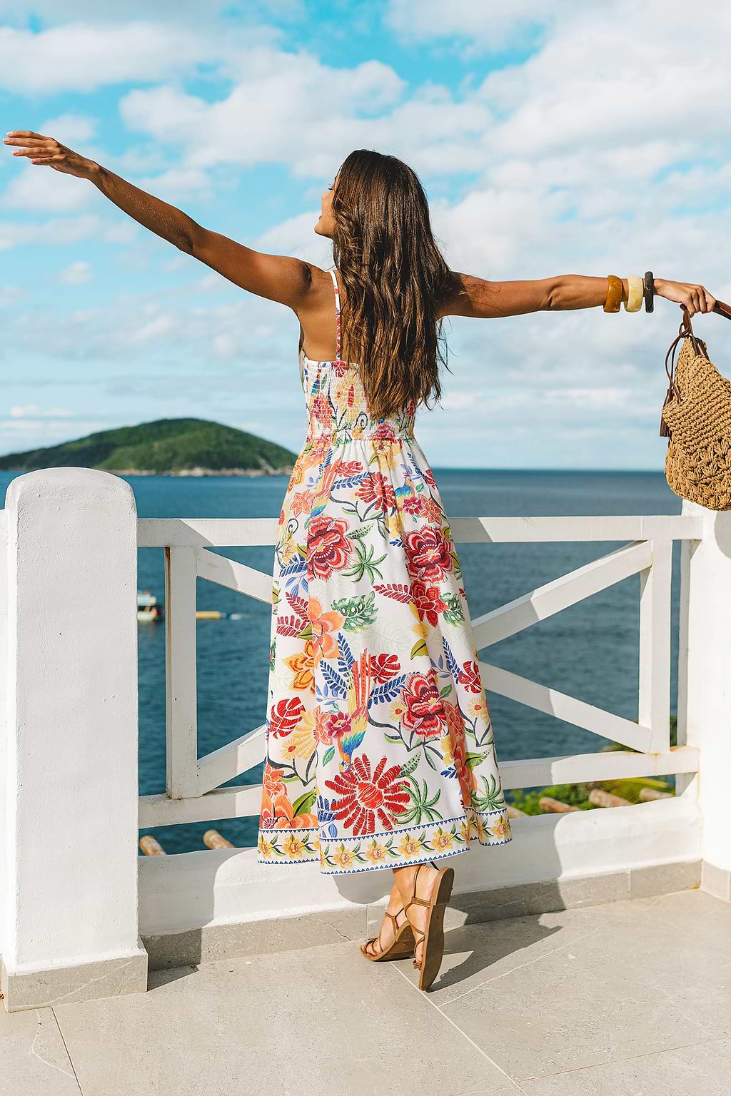 Vestido largo floral Born to Be Bold