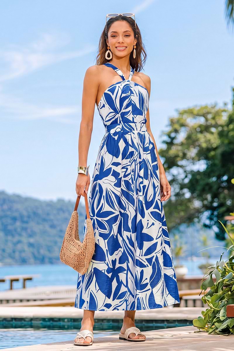 Beach House Tropical Maxi Dress