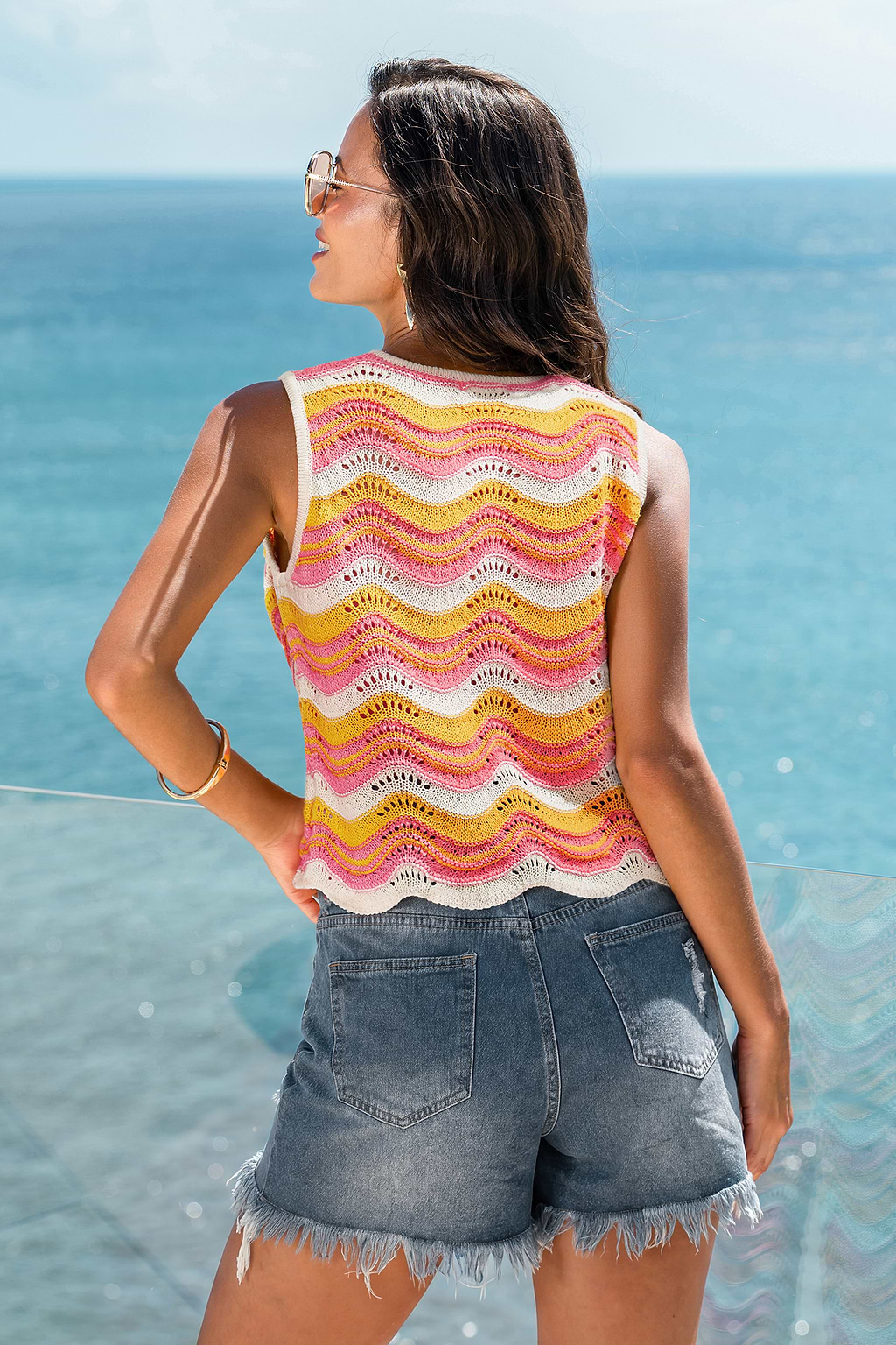 Ride the Wave Striped Cover-Up Top
