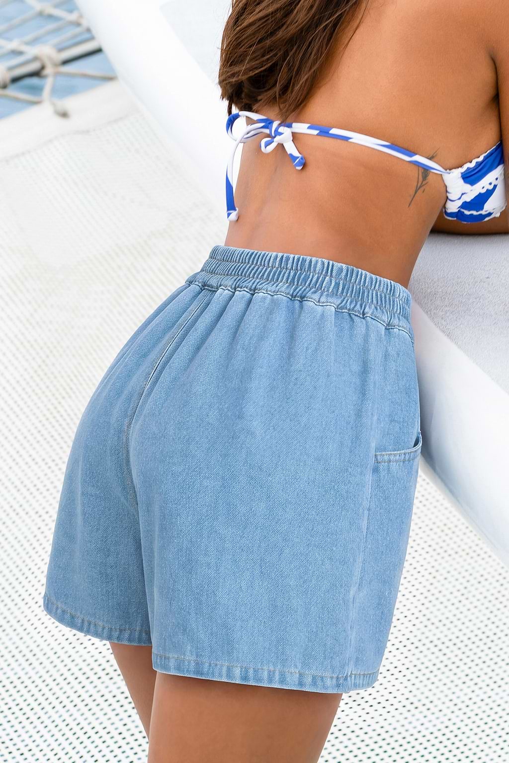 Good to Go Sky Denim Shorts