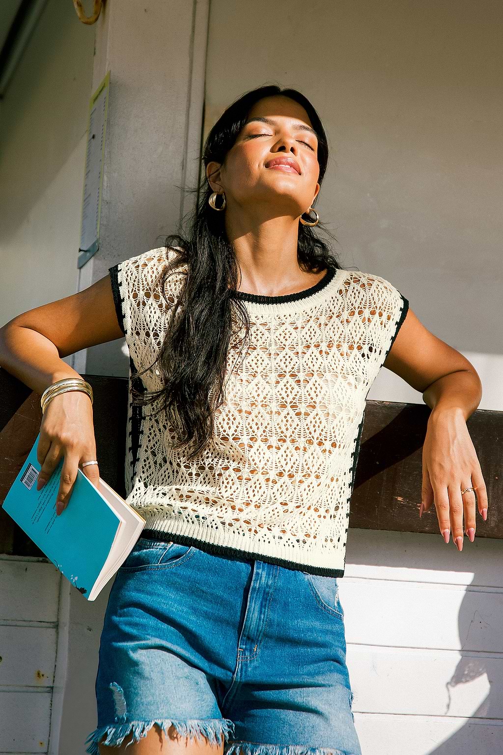Top copricostume beige 