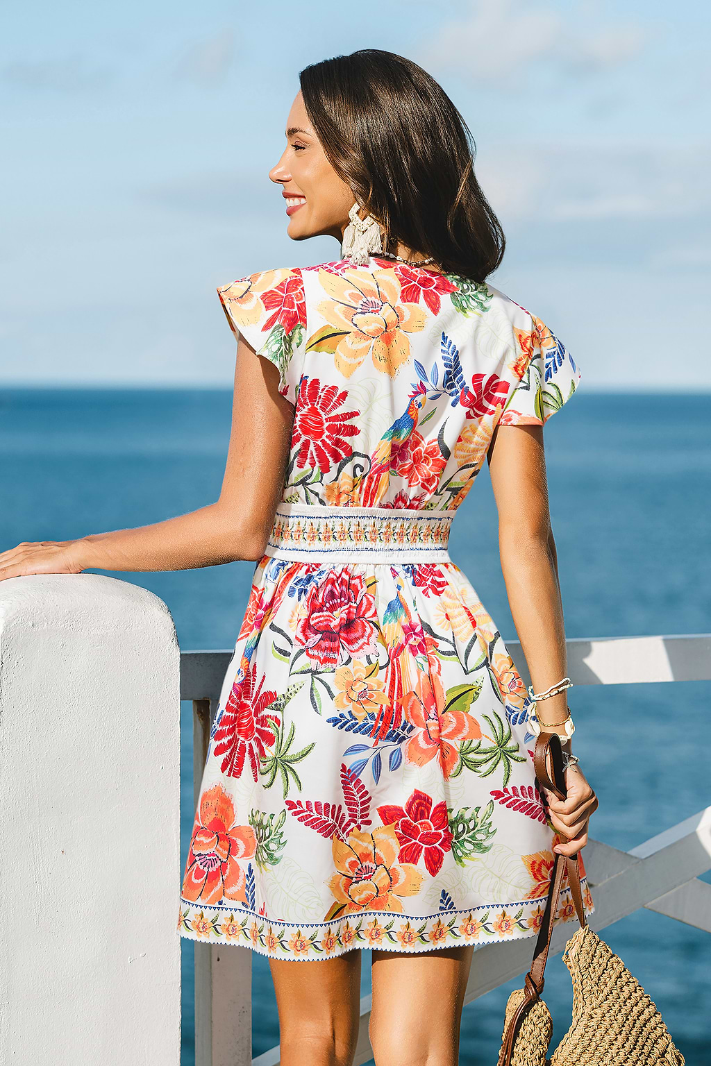 Take the Long Way Tropical Mini Dress