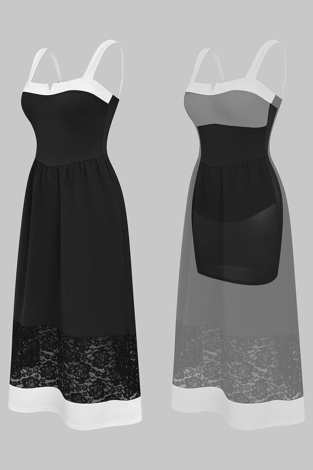 Vestido midi de bloques de color para ocasiones especiales