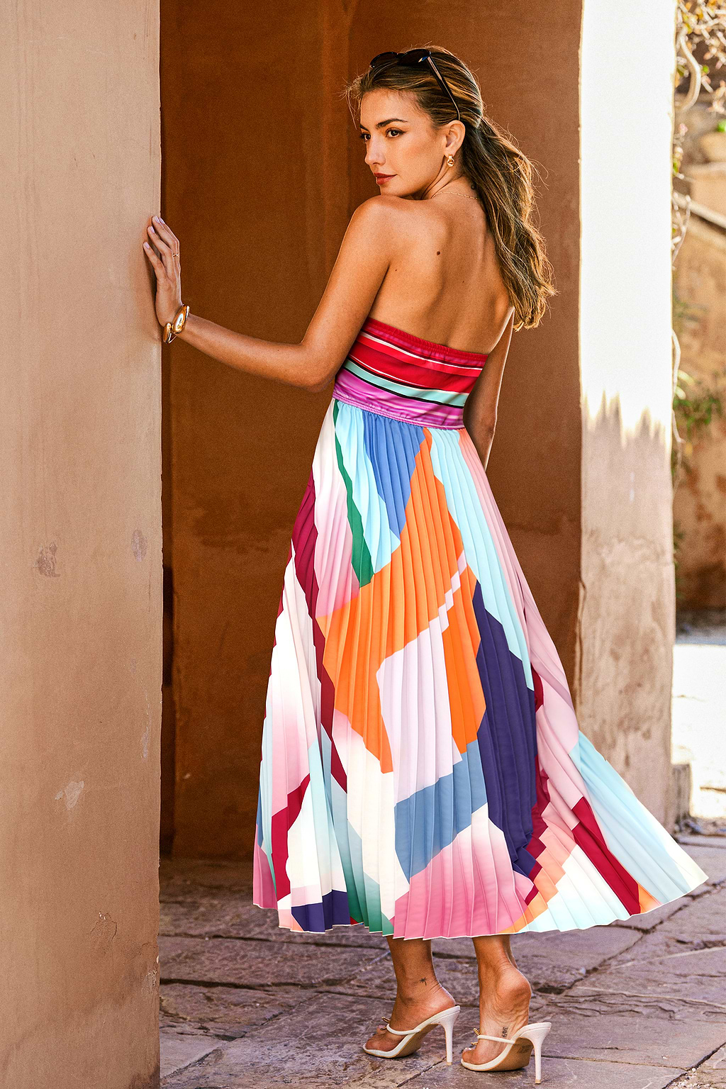 Creative Abstract Midi Dress
