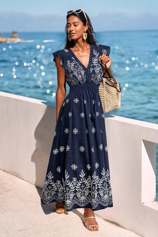 short summer dresses with sleeves Chiffon Yellow Dress Short neck with decorative buttons Red Dress | Ivory Shoe Size:US 7.5 / UK/AU 6.5 / EU 39 Wona Concept