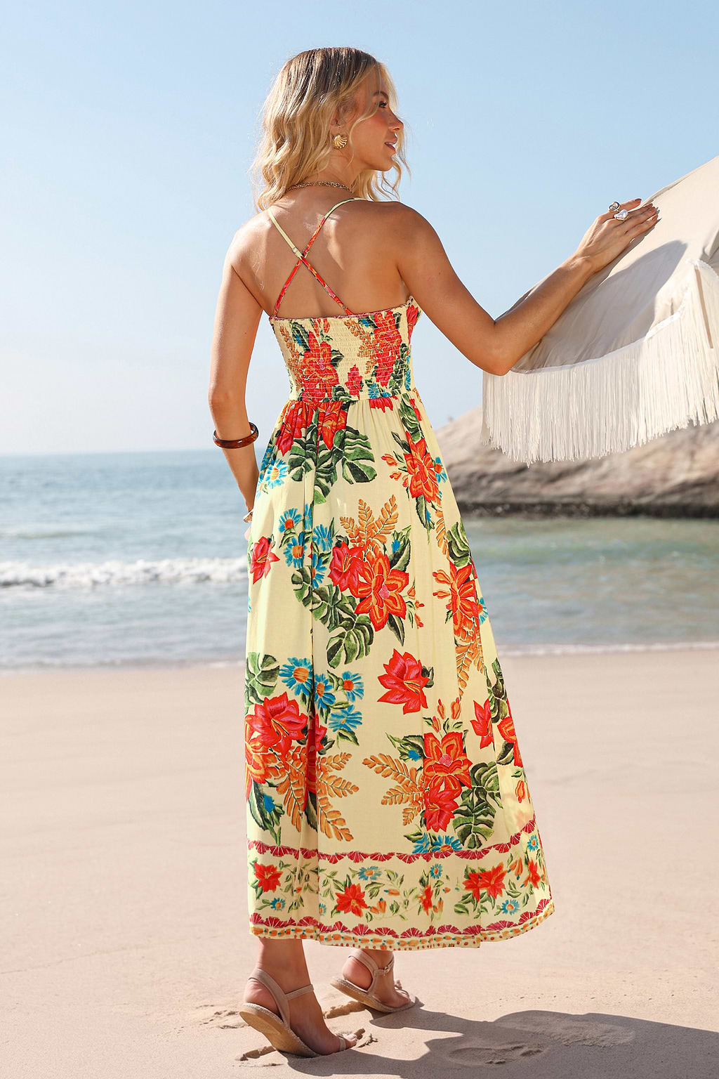 Sun Shower Tropical Maxi Dress