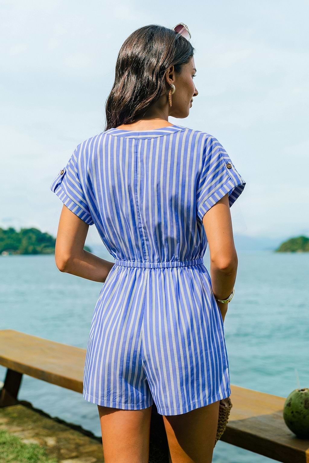 Summer Thrill Striped Romper