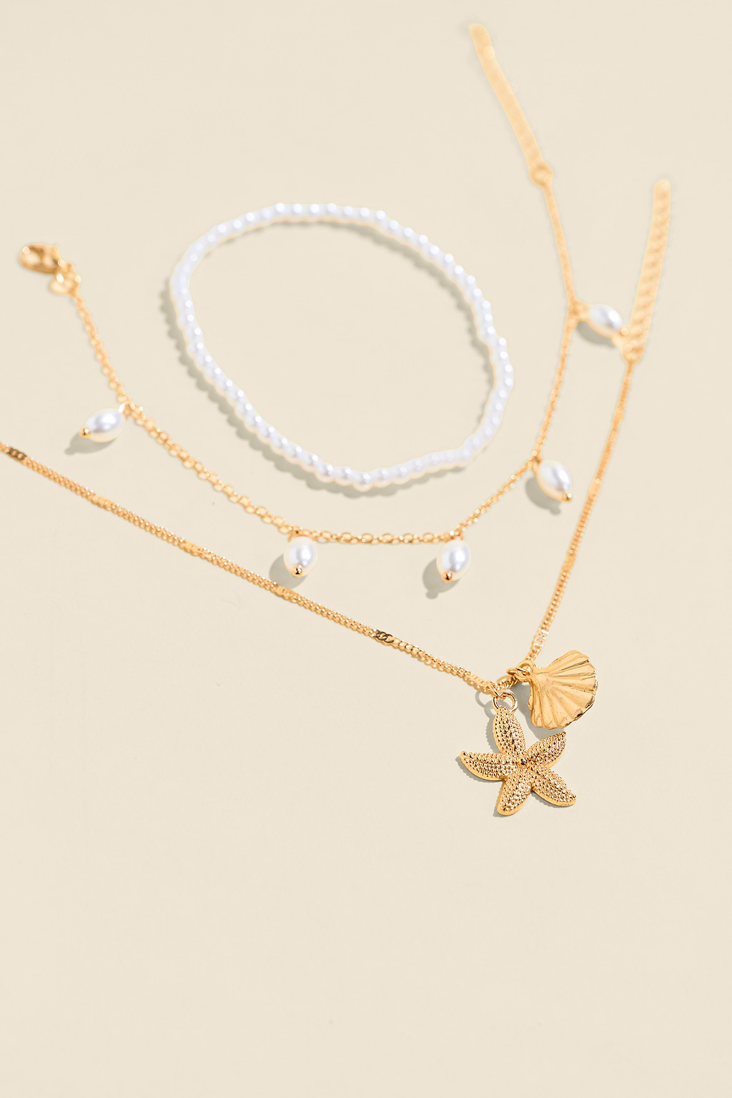 Havana Gold-Tone Anklet Set
