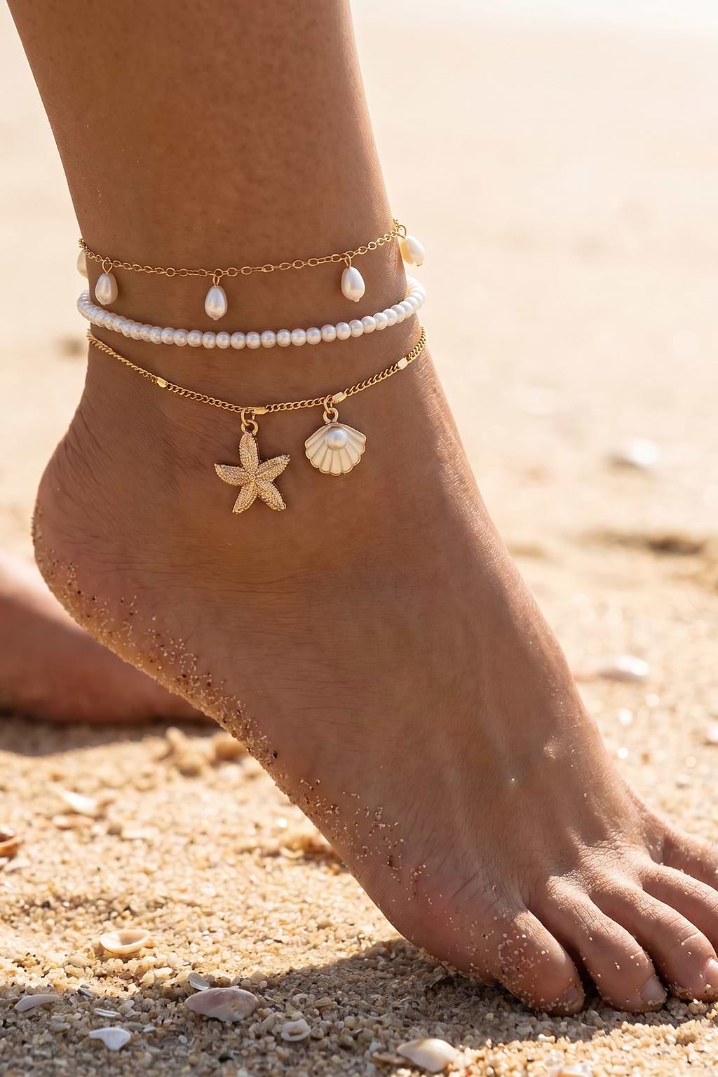 Havana Gold-Tone Anklet Set