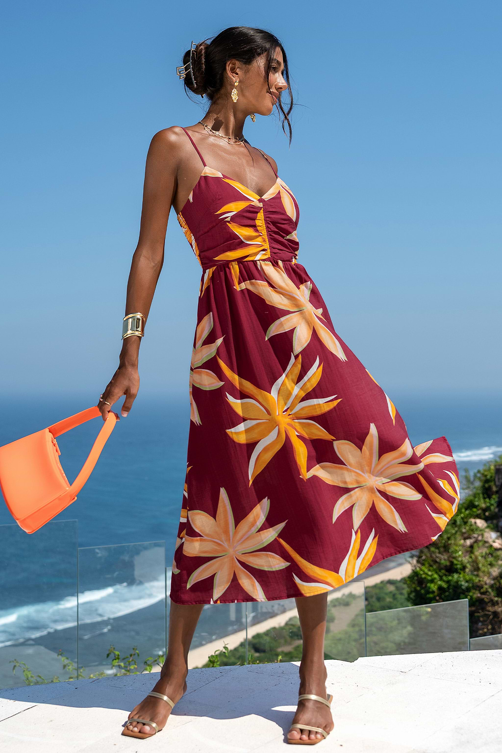 Inner Glow Floral Midi Dress
