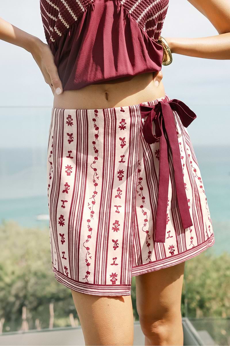 Postcard Perfect Floral Mini Skirt