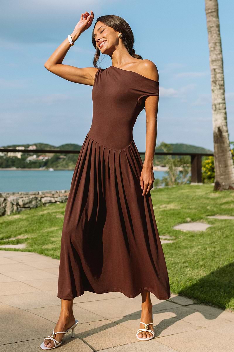 In the Spotlight Brown Maxi Dress