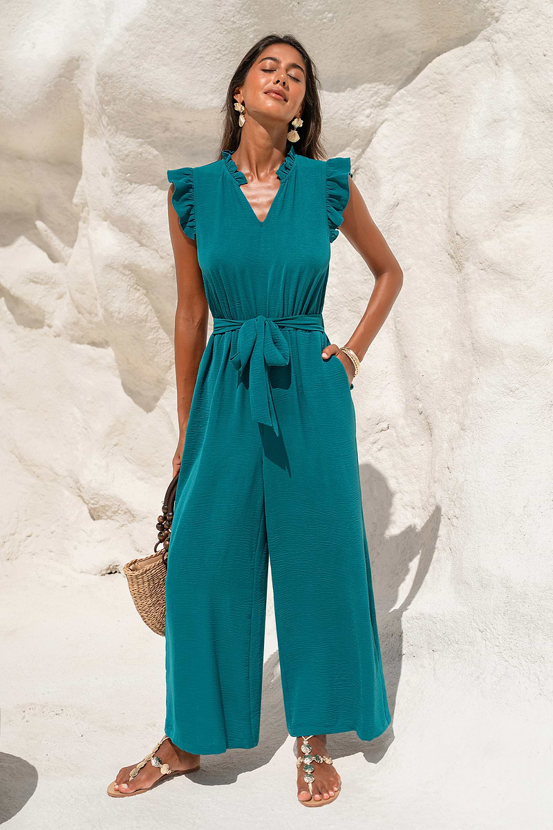 Work of Art Aqua Jumpsuit