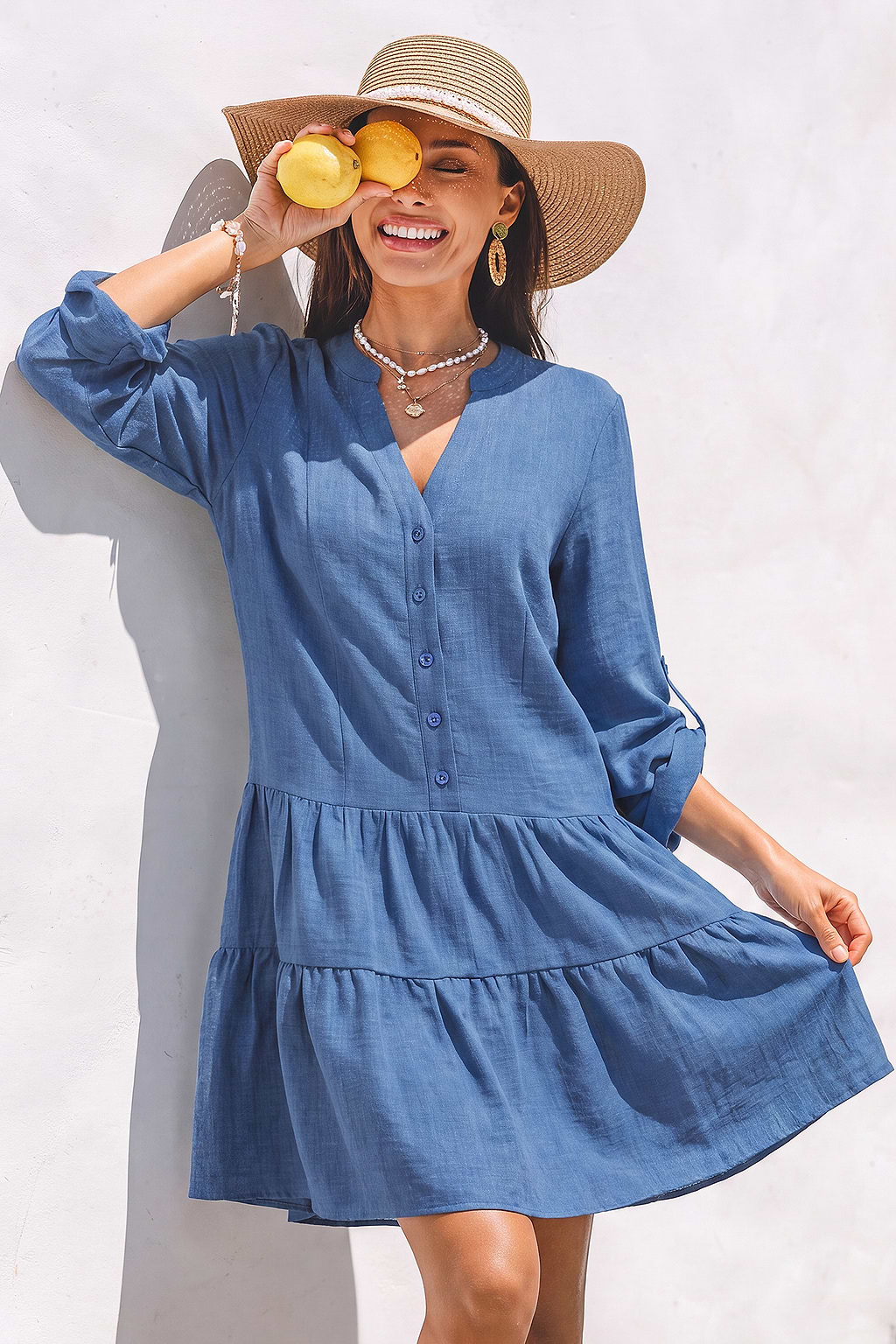 Count Me In Blue Mini Dress