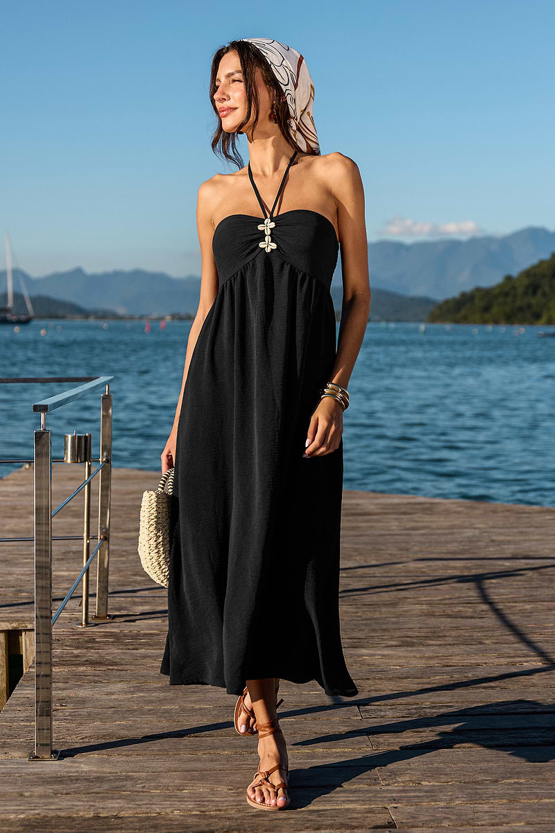 What a Treat Black Maxi Dress