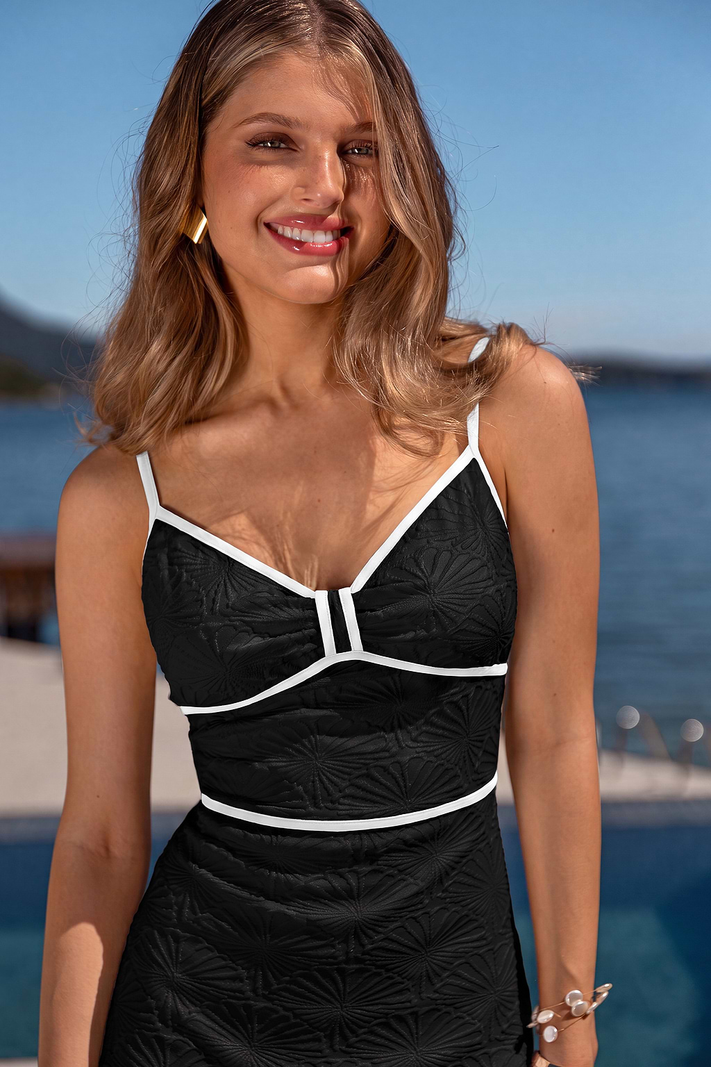 Art Deco Black Maxi Dress