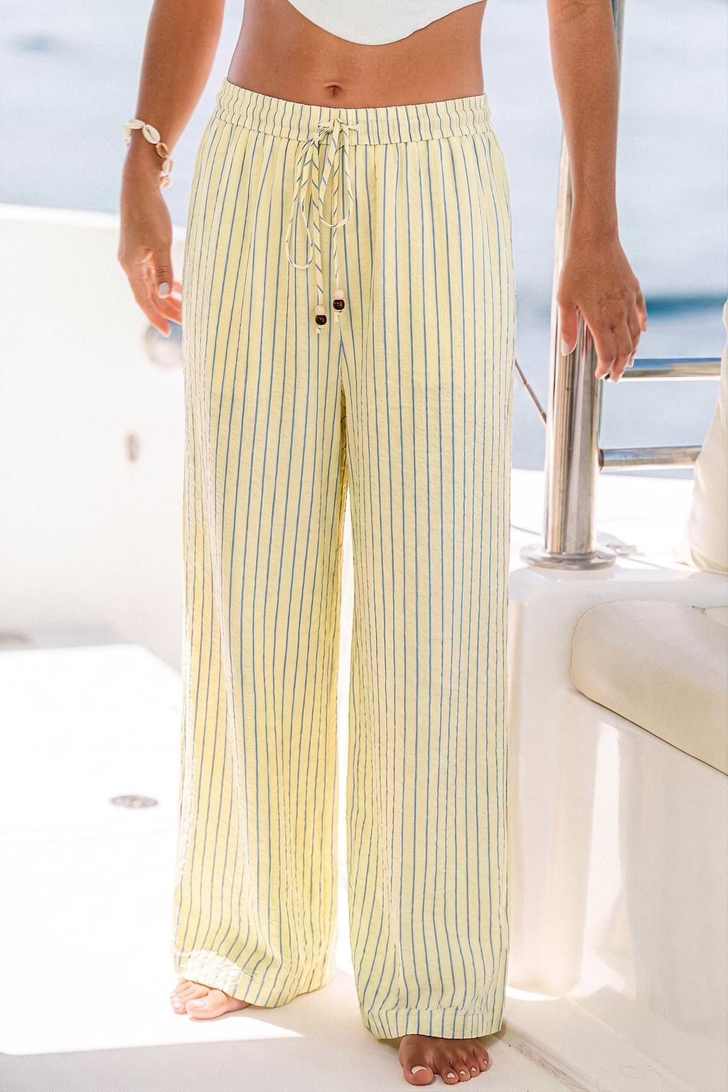 Relaxte gestreepte broek