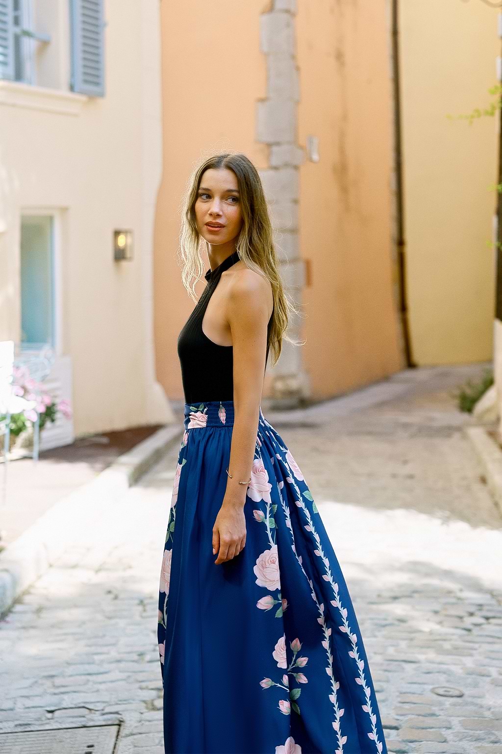 Abito lungo floreale State of Mind di Saint-Tropez