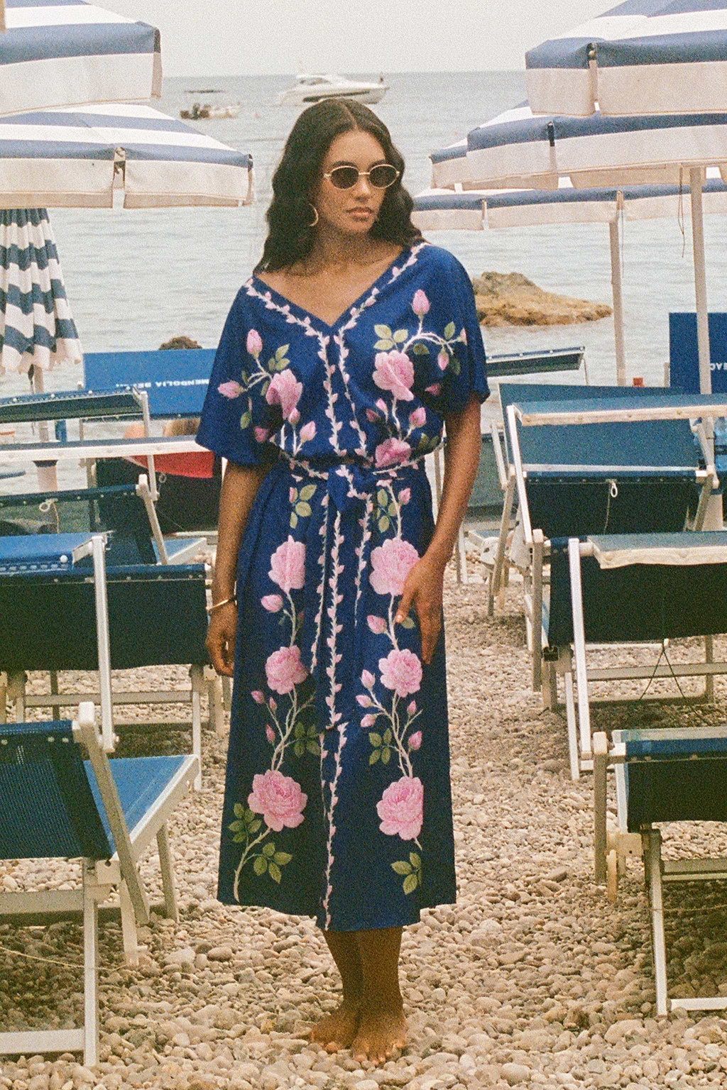 Midnight Rose Floral Maxi Dress