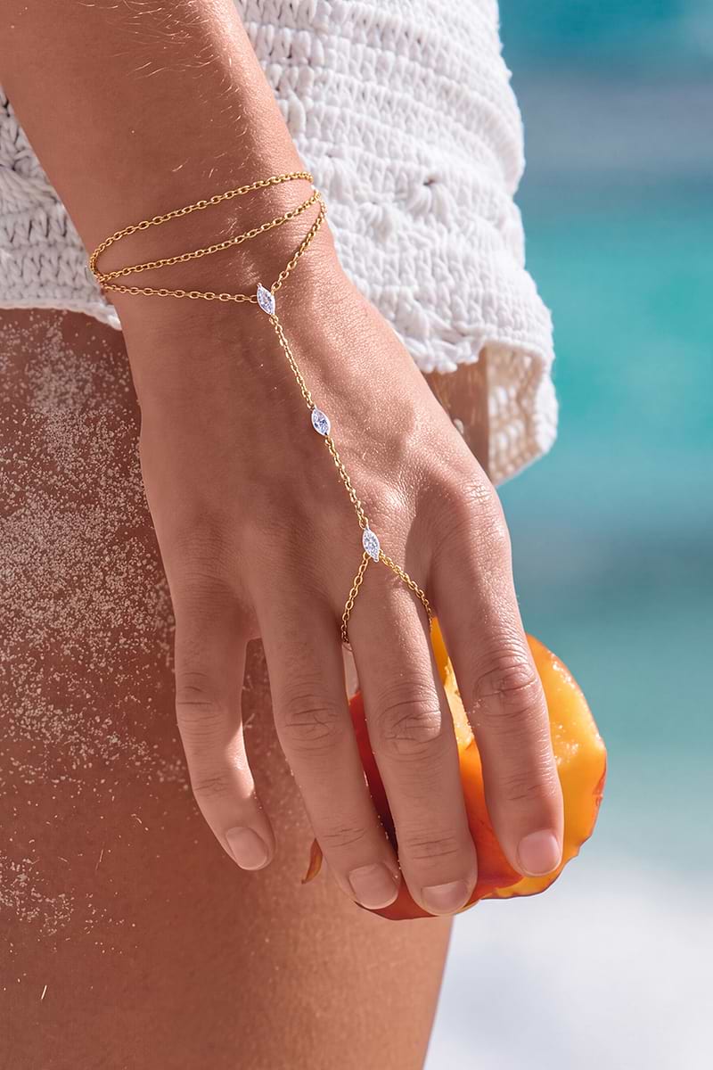 In the Crowd Gold-Tone Hand Chain