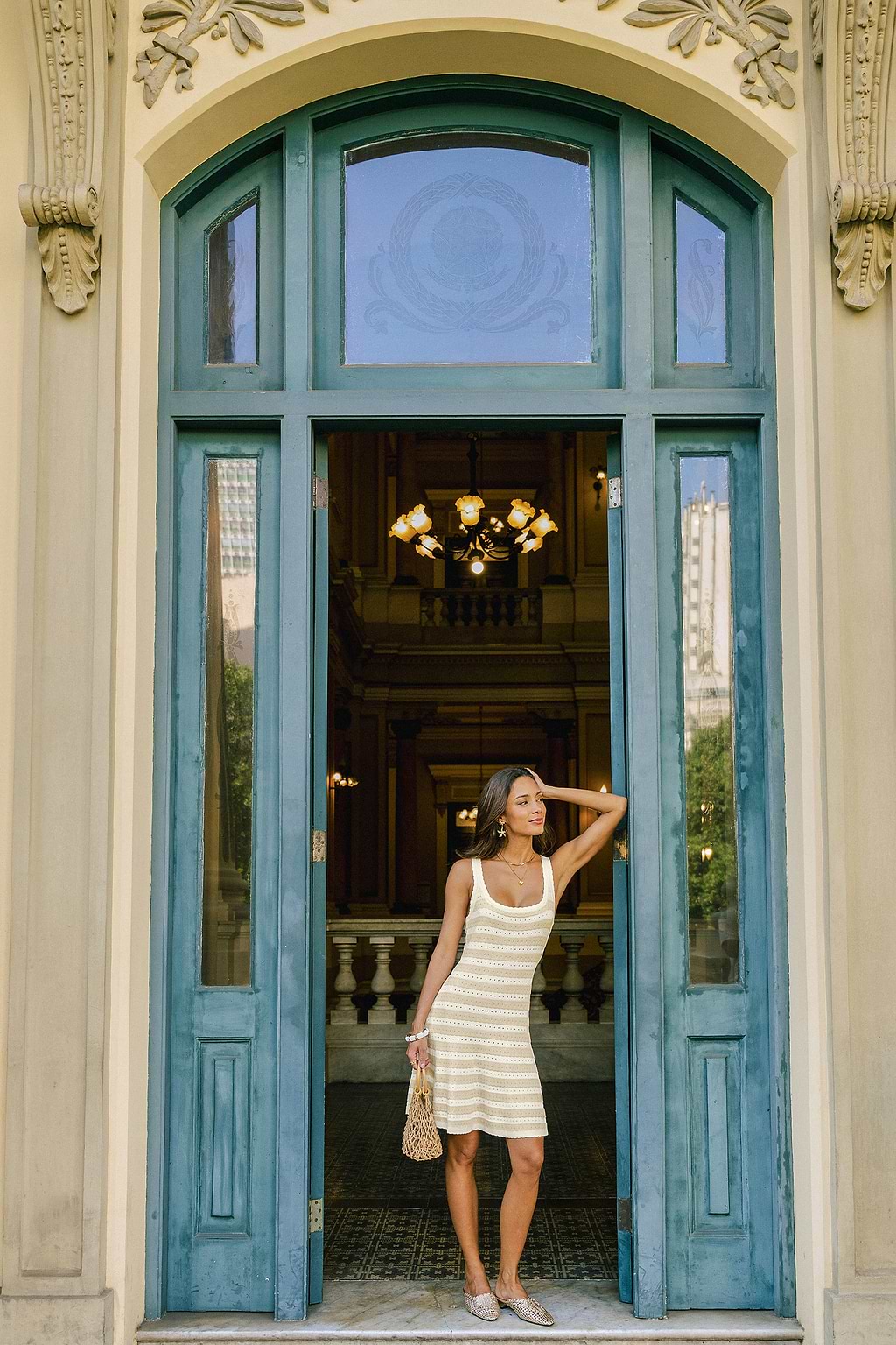 Laurel Beige Mini Dress