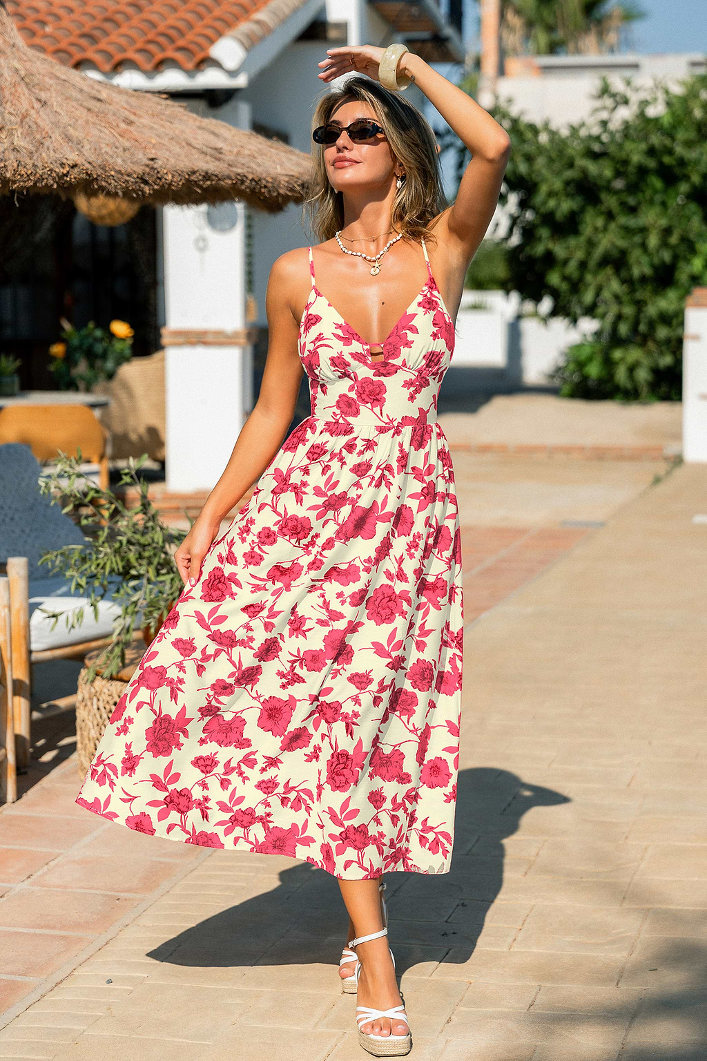 Tickled Pink Floral Maxi Dress
